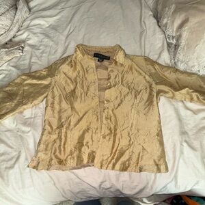 SilkLand Vintage Gold Silk Blouse